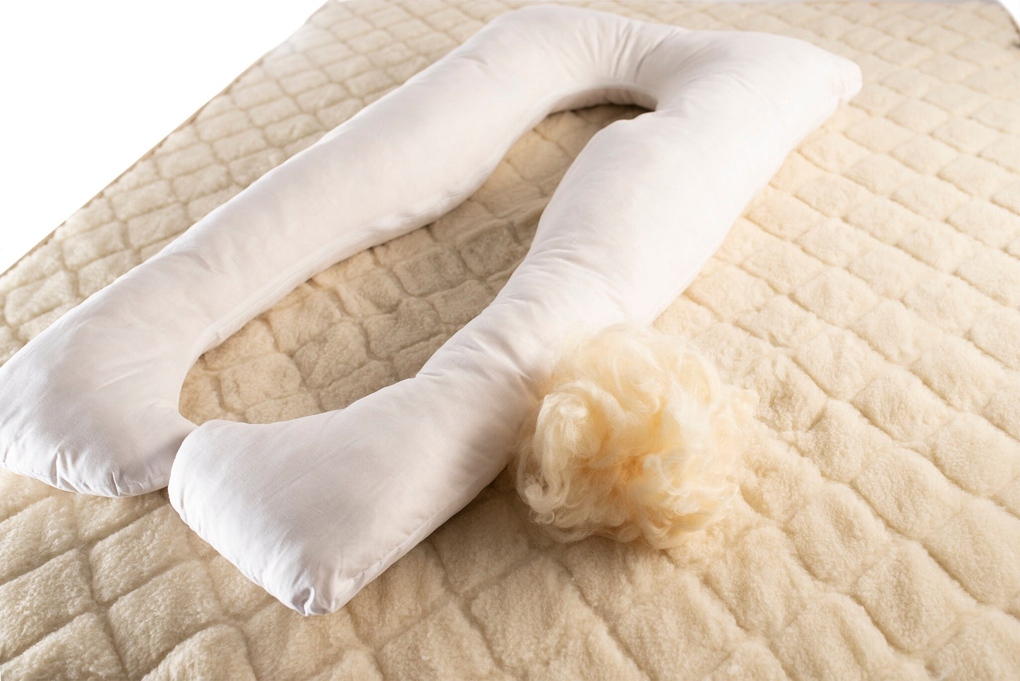 The Woolland Hemp and Wool Pregnancy Pillow, U Shaped