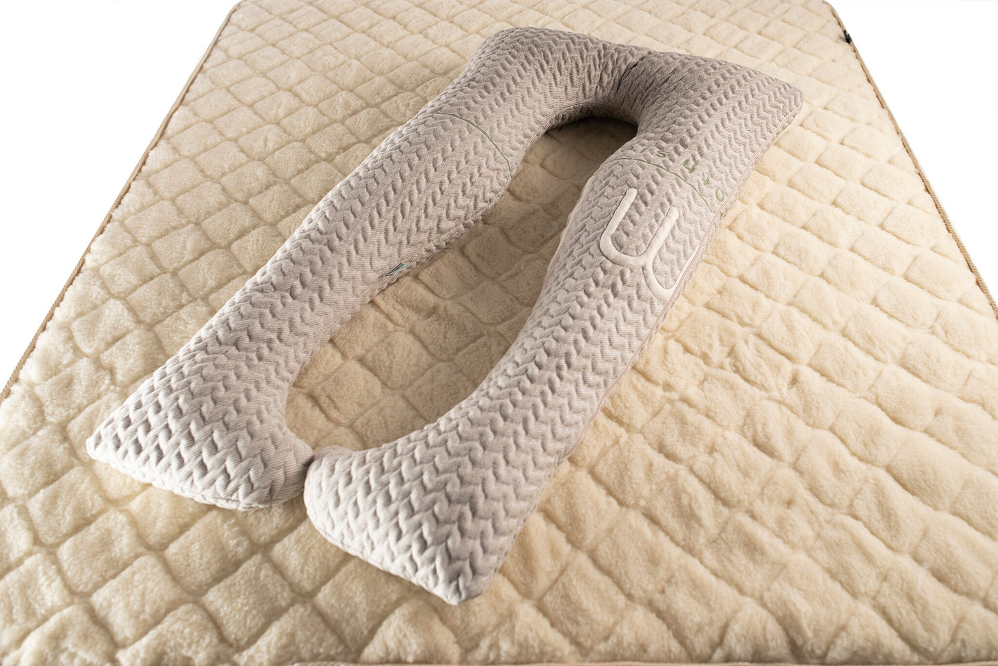 The  Woolland  Hemp and Wool Pregnancy Pillow, U Shaped
