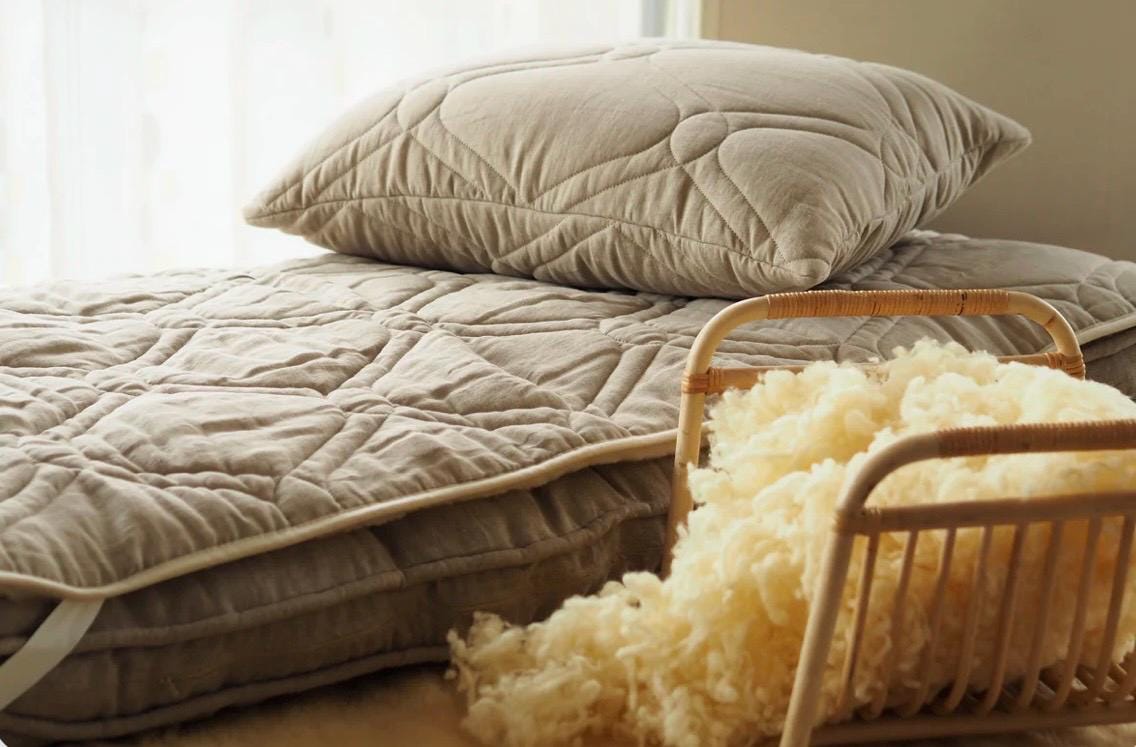 linen and wool pillow