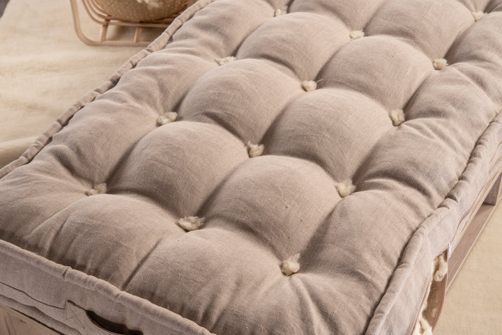 Natural mattress with Hand stuffed  raw Bulgarian wool filling